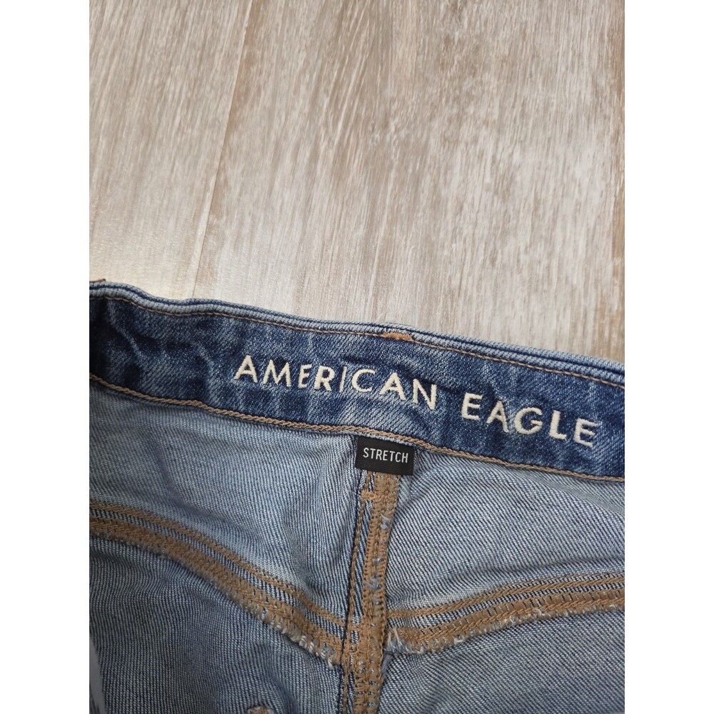 American Eagle Curvy Mom Jeans Womens 4 Regular Medium Wash Stretch High Rise - Picture 4 of 11